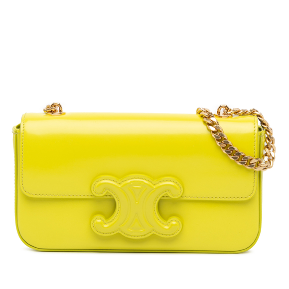Pre-Loved Celine Calfskin Cuir Triomphe Chain Shoulder Bag - Picture 1 of 9